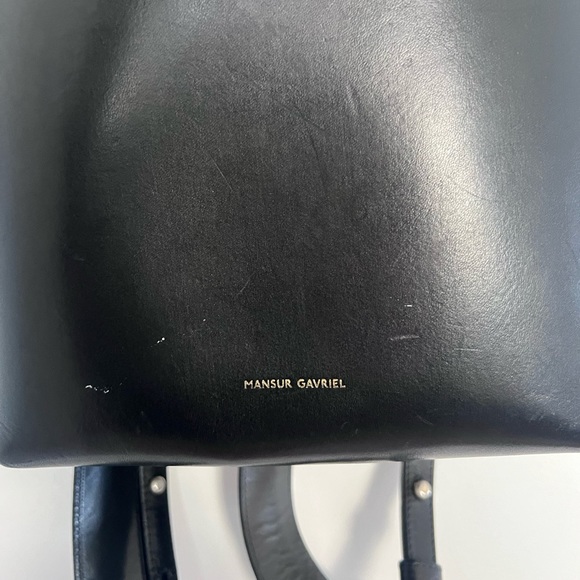 Mansur Gavriel mini backpack in black/flamma - Picture 9 of 10